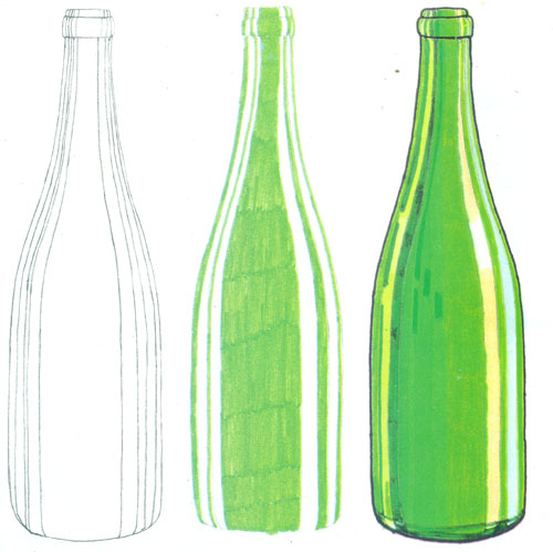 dibujos de botellas para colorear « La Tipografia